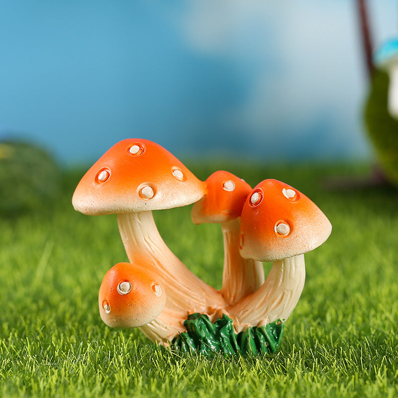 Wholesale Simulation small mushroom ornaments micro landscape decoration